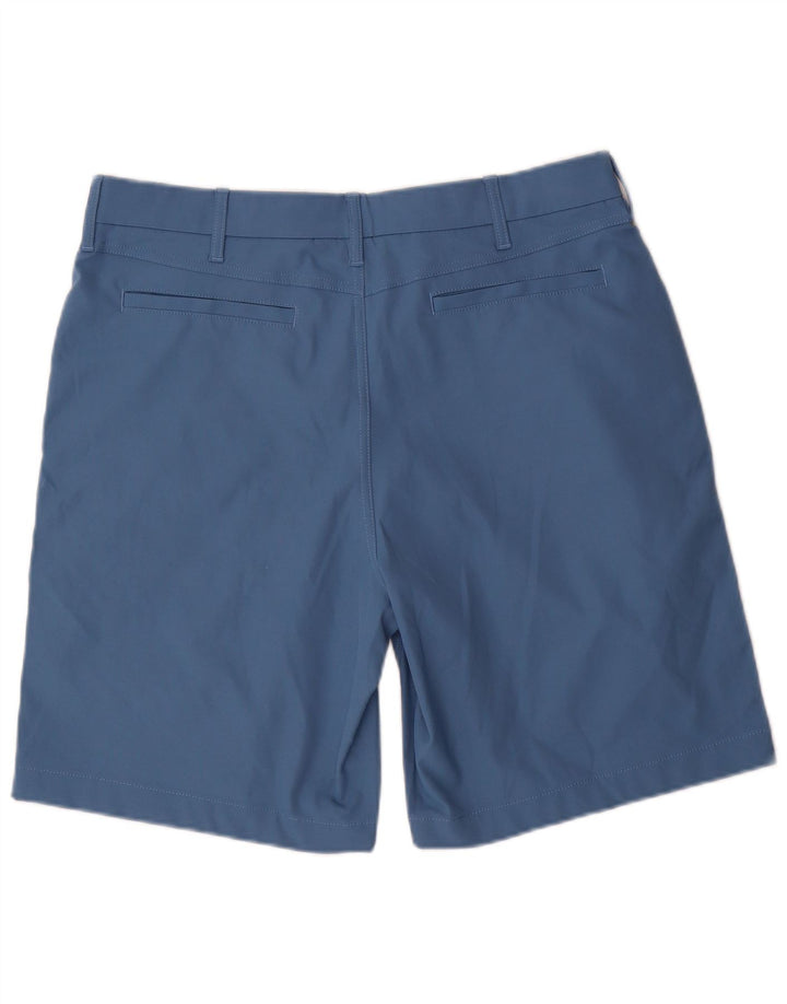 LANDS END Pantalones cortos chinos para hombre W34 Poliéster azul grande