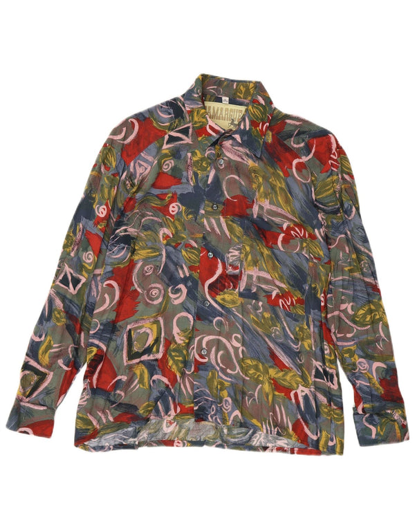 Camargue Camisa Hombre Estampado Abstracto Talla 37/38 Small Viscosa Multicolor