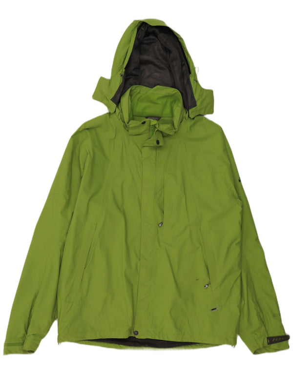 MCKINLEY Chaqueta impermeable con capucha para hombre UK 40 Large Green Polyamide