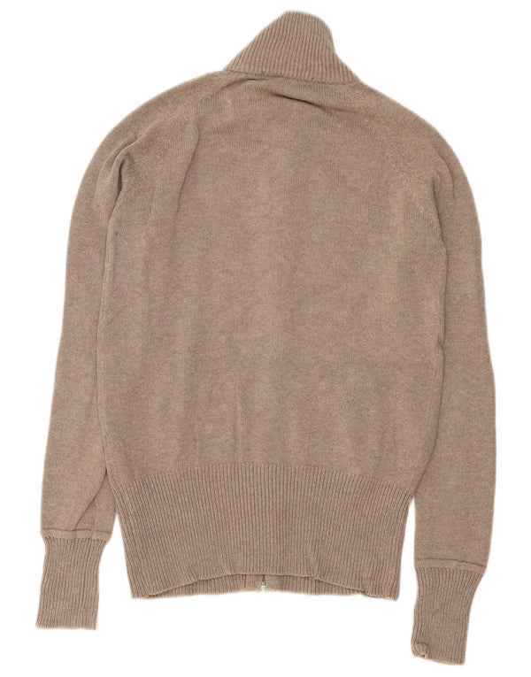 Zara Womens Cardigan Sweater UK 14 Medium Grey Cotton