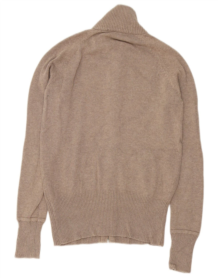 Zara Mujer Cárdigan Suéter UK 44 Algodón Gris Medio