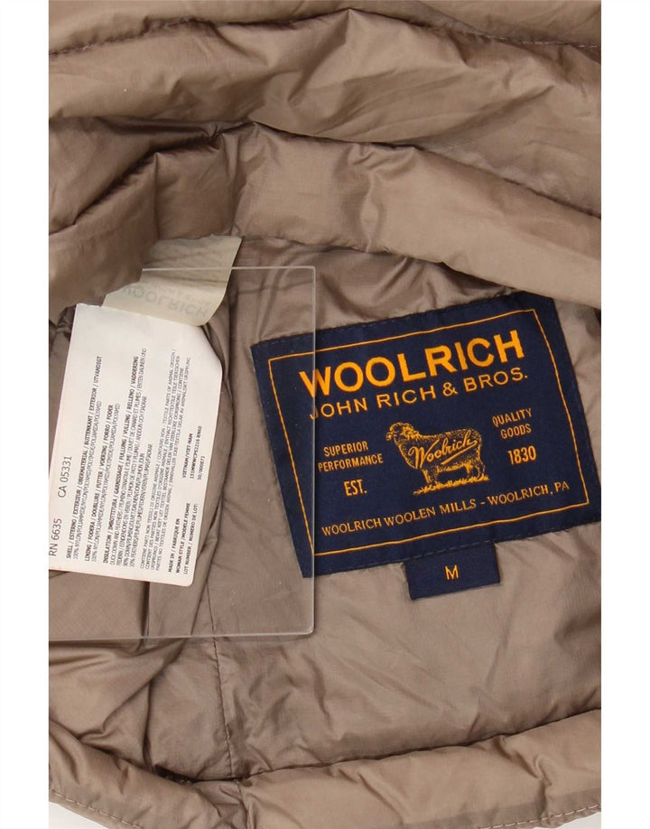 Woolrich Chaqueta acolchada para mujer UK 42 Nylon marrón medio