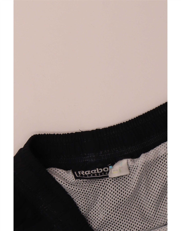 Reebok Pantalones cortos deportivos para hombre XL Poliéster negro
