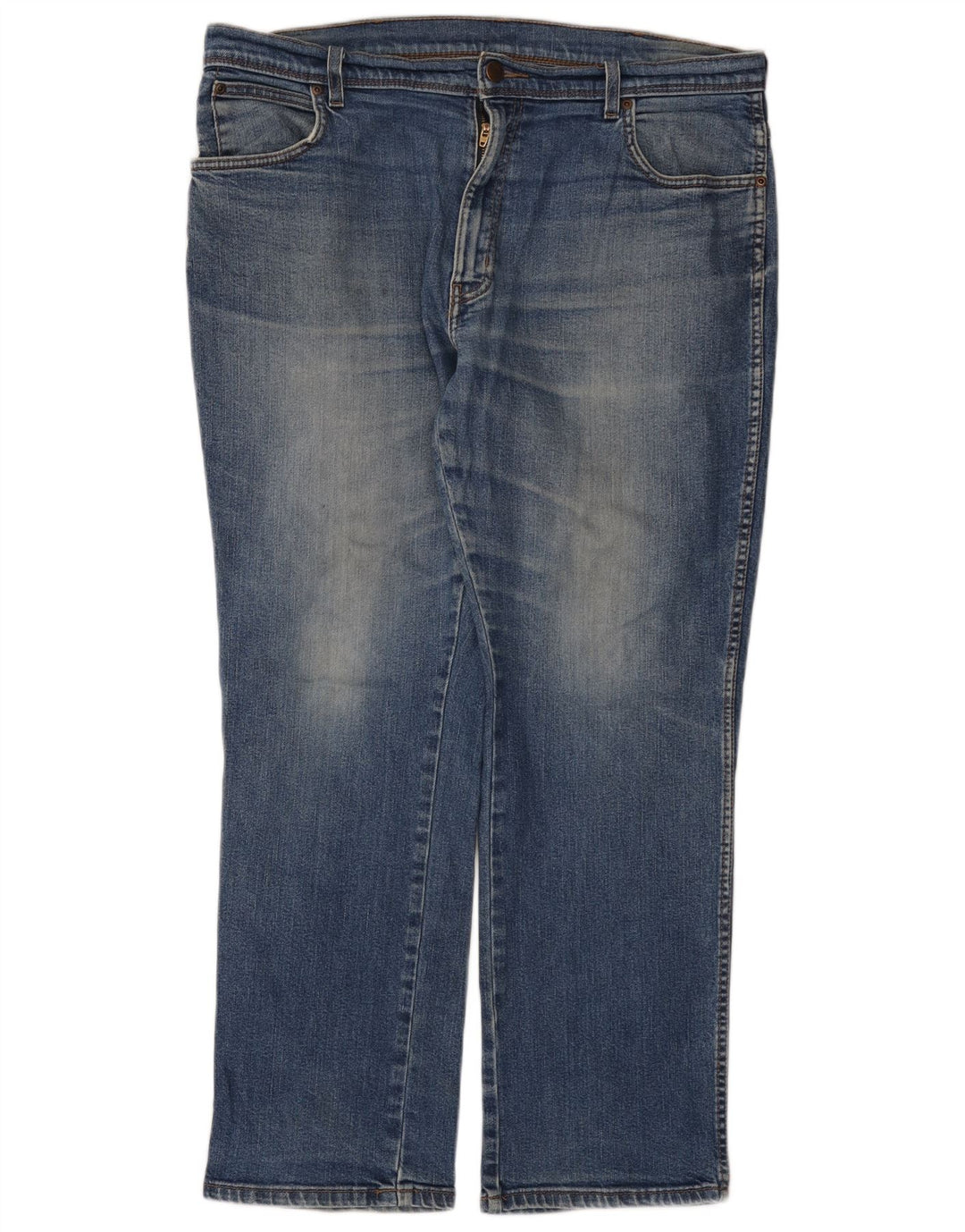 Wrangler Vaqueros rectos de corte regular para hombre W38 L30 Algodón azul