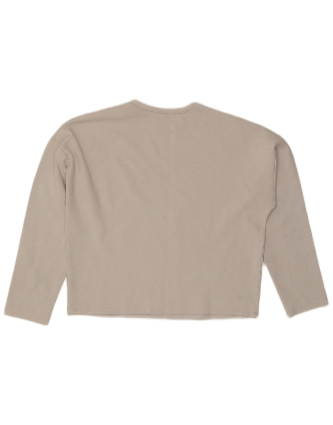 Zara Mujer Top Extragrande Manga Larga UK 10 Small Gris