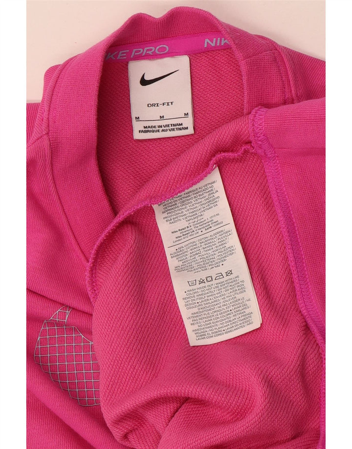 Nike - Sudadera extragrande con gráfico para mujer, talla 40, algodón rosa mediano