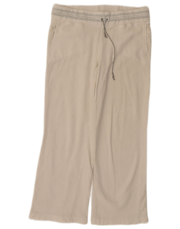 TRUSSARDI Pantalones de chándal para mujer UK 40 Mediano Off White Cotton