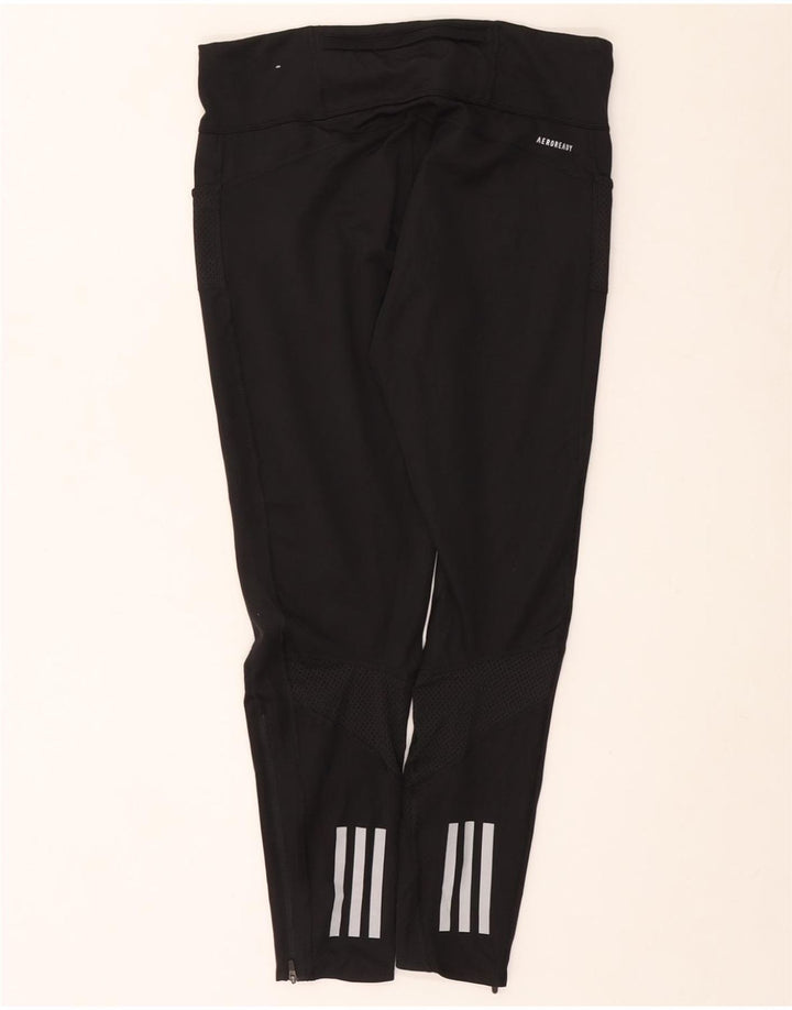 ADIDAS Mujer Aeroready Leggings UK 16/18 Grande Negro Poliéster