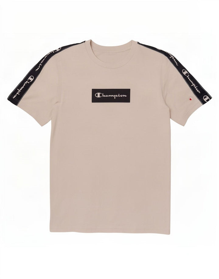 Champion Camiseta Gráfica Para Hombre Top Medium Blanco Colorblock Algodón