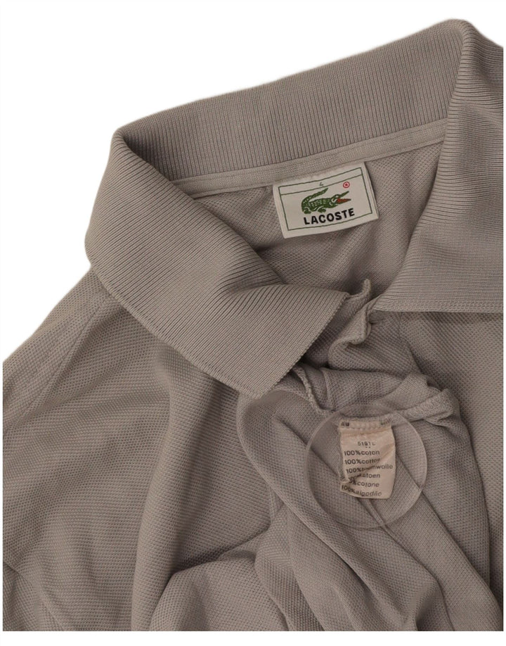 LACOSTE Polo para hombre talla 4 Algodón gris medio