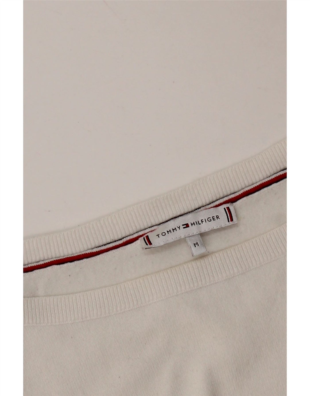TOMMY HILFIGER Suéter tipo jersey con cuello barco para mujer, Reino Unido 40, mediano, blanco