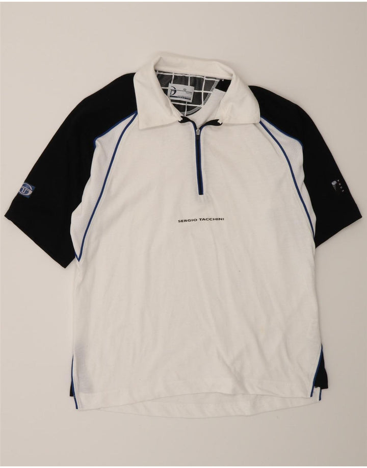 Sergio Tacchini Polo De Hombre Small Blanco Colorblock Algodón