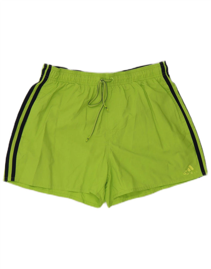 Pantalones cortos deportivos ADIDAS para hombre de nailon verde medio