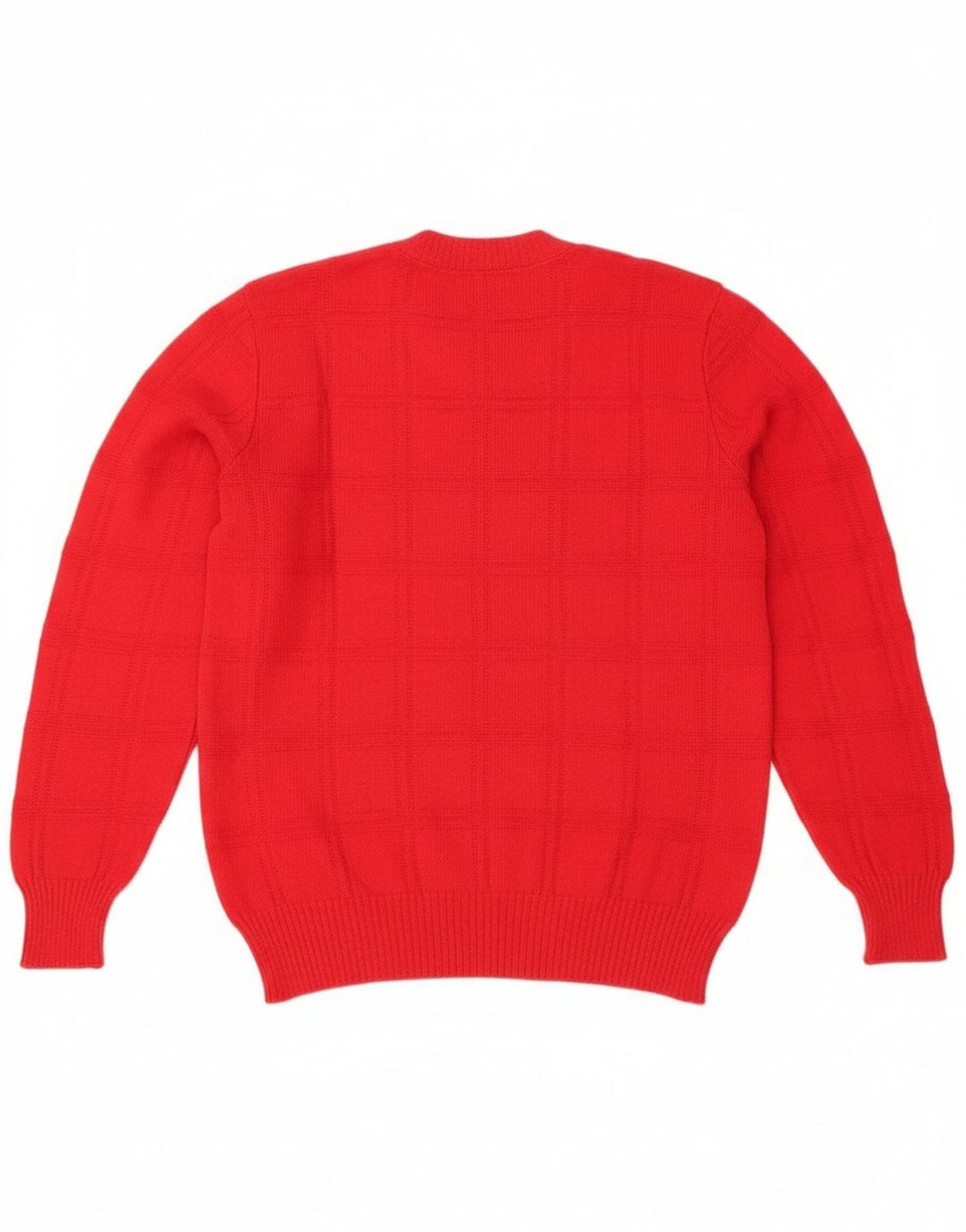 Vintage mujer V-cuello jumper suéter Reino Unido 14 rojo medio