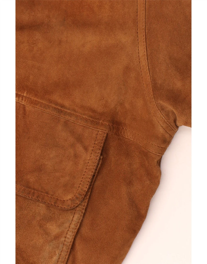 Vintage hombres ante bomber chaqueta IT 58 4XL cuero marrón
