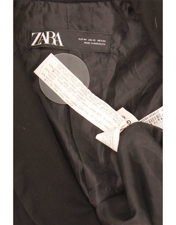 Zara Mujer Chaqueta Blazer De 1 Botón EU 44 XL Poliéster Negro