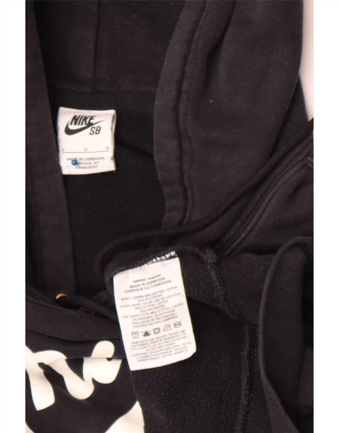 Nike - Sudadera con capucha gráfica para hombre, talla grande, poliéster negro