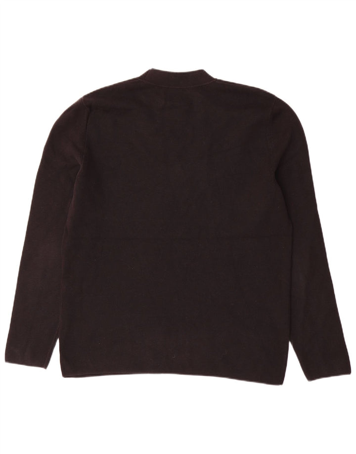 Cos Suéter tipo jersey con cuello alto para mujer Reino Unido 14 Algodón negro mediano
