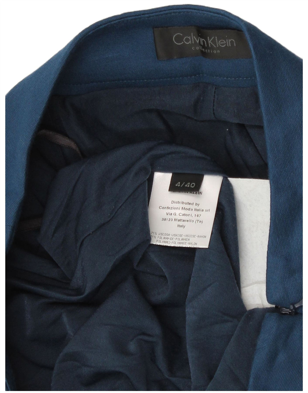 Calvin Klein Minifalda para mujer US 4 Small W28 Viscosa azul