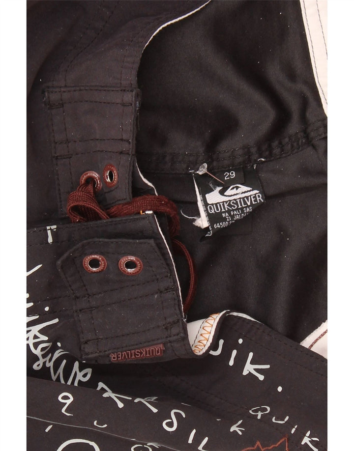 QUIKSILVER Bañador con gráfico para hombre, tamaño pequeño, poliéster negro