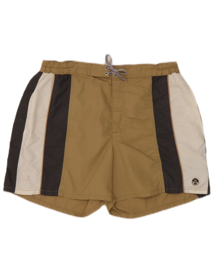Bañador Corto Hombre North Sails Bloque De Color Beige Medio