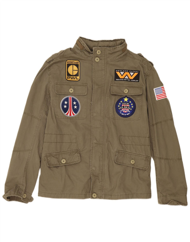 Brandit Chaqueta militar gráfica para hombre UK 38 Algodón caqui mediano