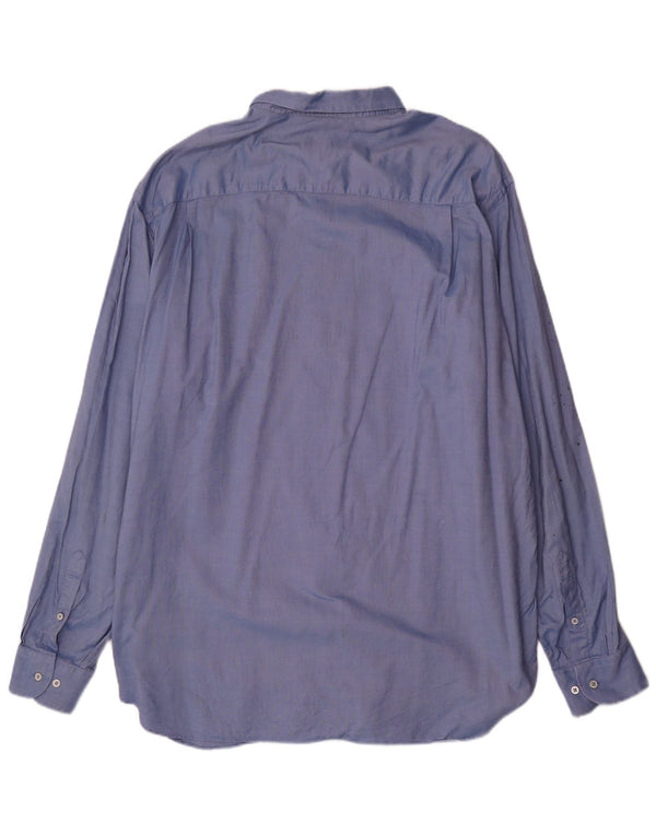 Armani Collezioni Camisa para hombre Talla 46 18 1/2 2XL Algodón azul