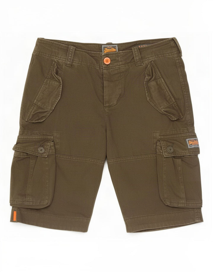 Superdry Shorts Cargo Para Hombre Pequeños W31 Algodón Caqui