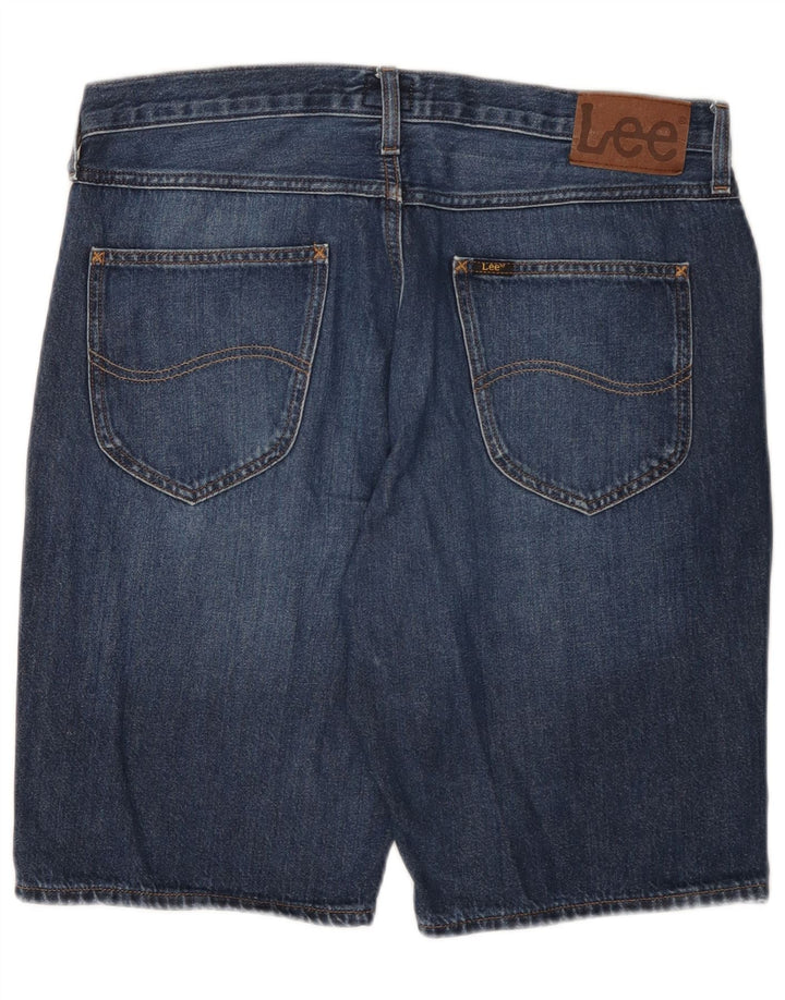 Lee Mens Denim Shorts W34 Grande Algodón Azul