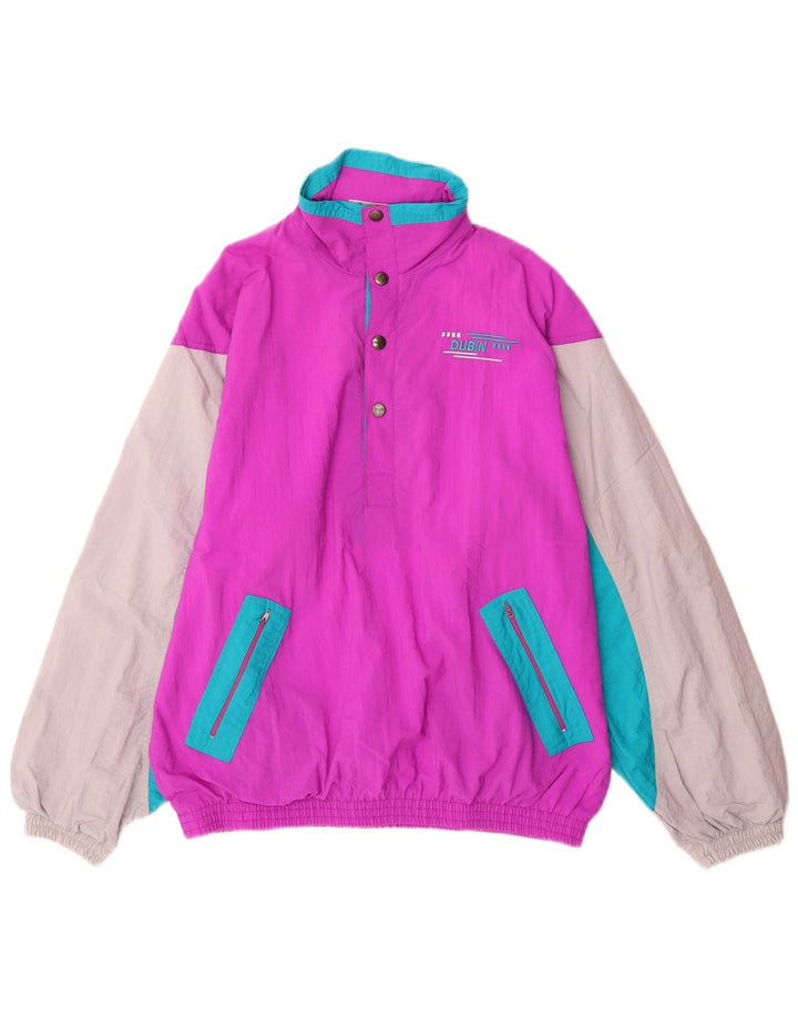 Dubin Hombre Jersey Chándal Top Chaqueta Grande Púrpura Color Block Poliamida