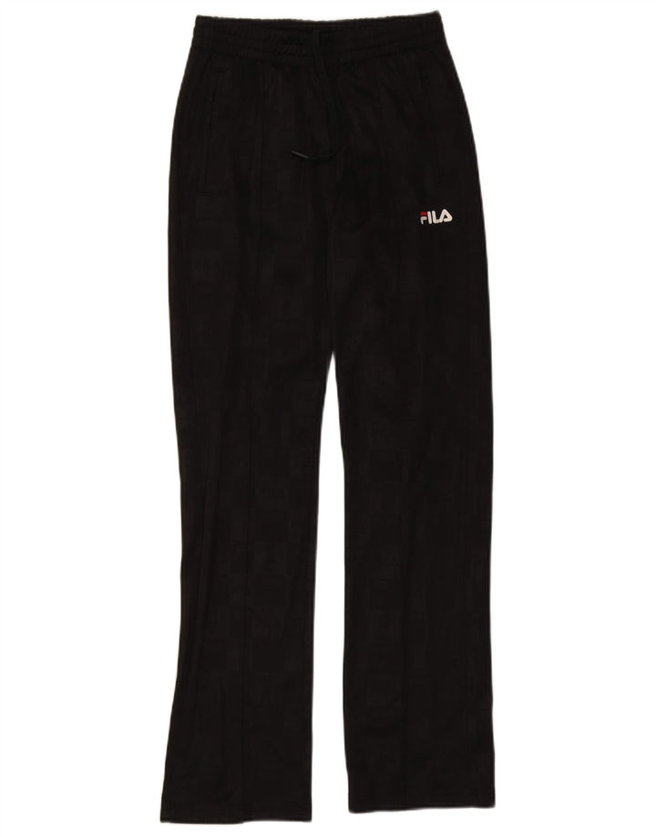 Fila Pantalón De Chándal Gráfico Para Hombre XS Poliéster Negro