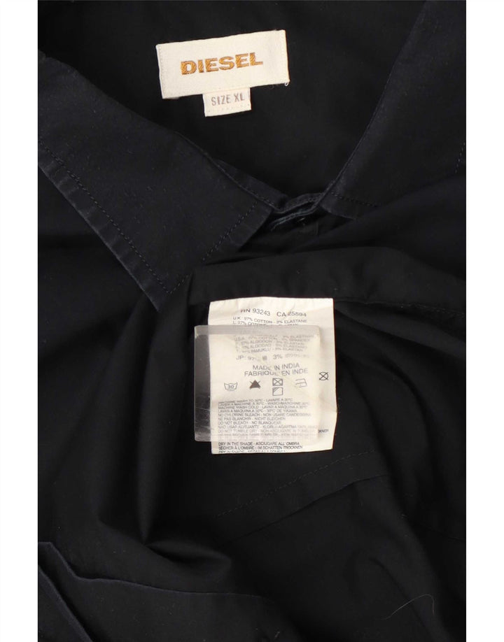 Camisa Diesel Hombre XL Algodón Negro