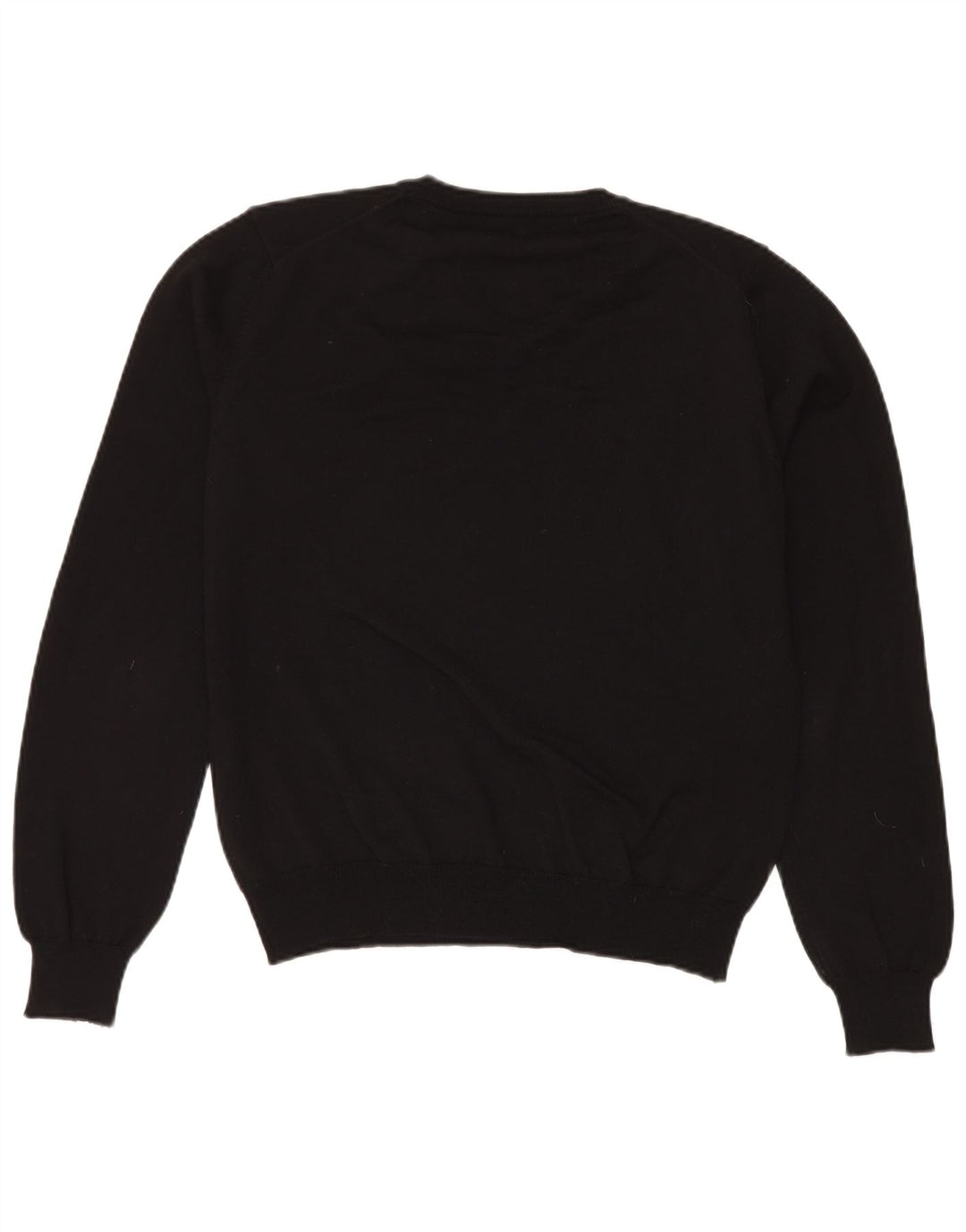 Calvin Klein - Jersey con cuello en V para hombre, talla grande, lana virgen negra