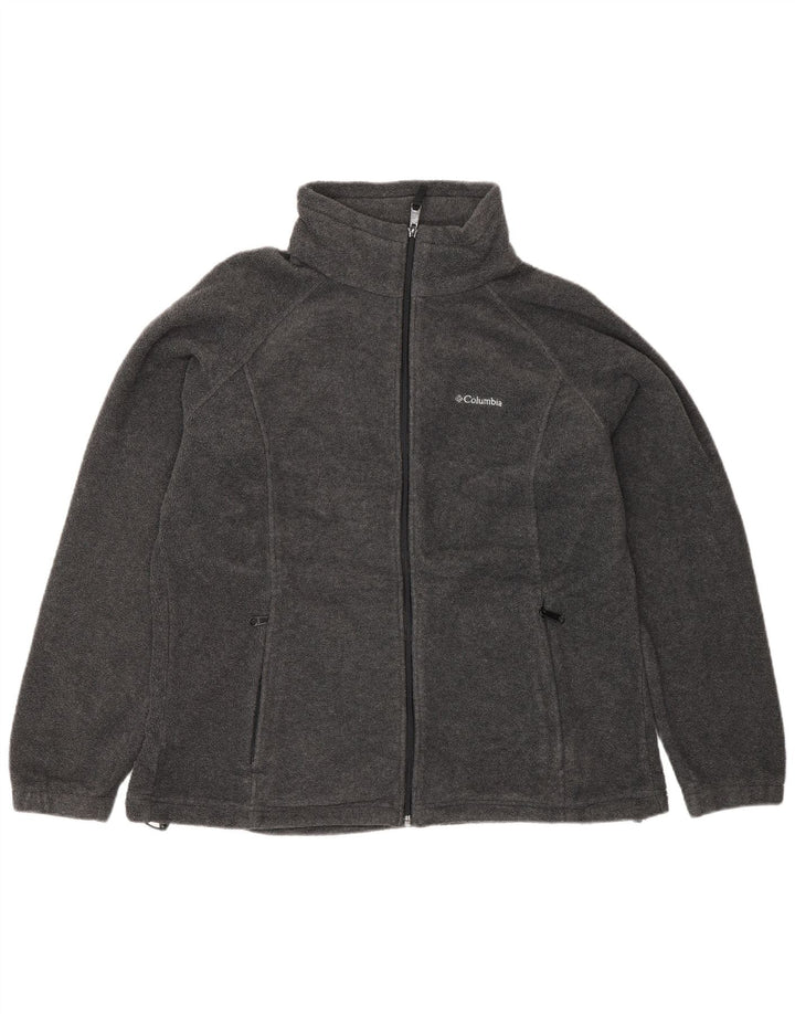 COLUMBIA Womens Fleece Jacket UK 18 XL Grey Polyester Vintage Columbia and Second-Hand Columbia from Messina Hembry 