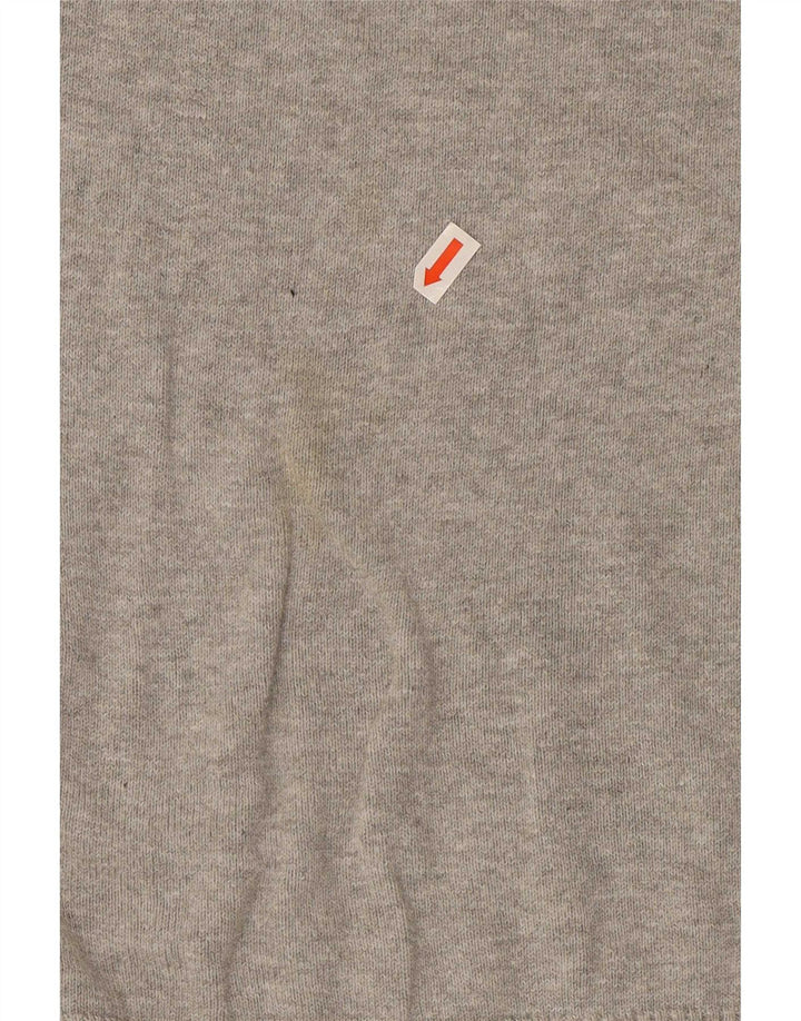 Penguin - Jersey de cuello redondo para hombre, talla grande, algodón gris