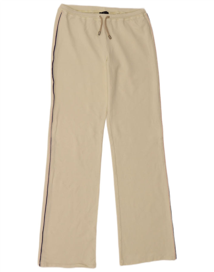 TRUSSARDI Pantalón de chándal para mujer IT 44 Medium Off White Cotton