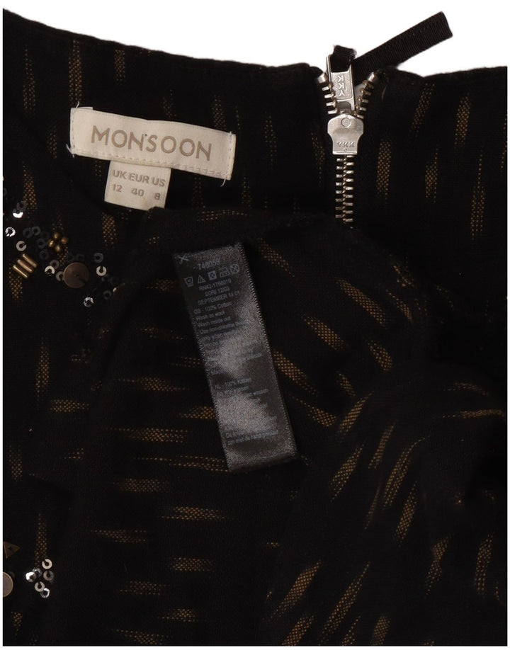 Monsoon Vestido recto para mujer UK 40 Mediano Algodón con lunares negros