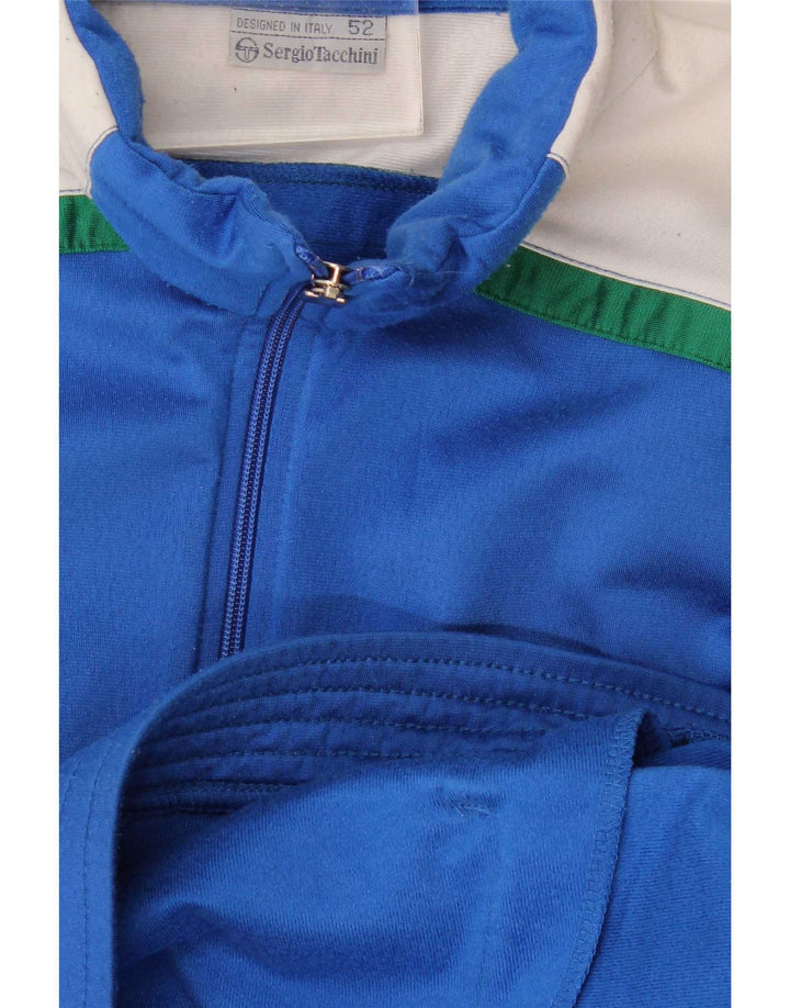 Sergio Tacchini Chaqueta de chándal para hombre IT 52 Large Blue Colourblock