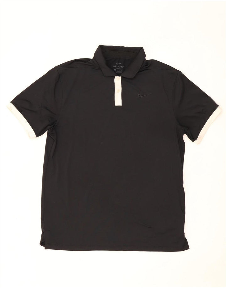 Polo Nike Dri Fit para hombre Poliéster negro mediano