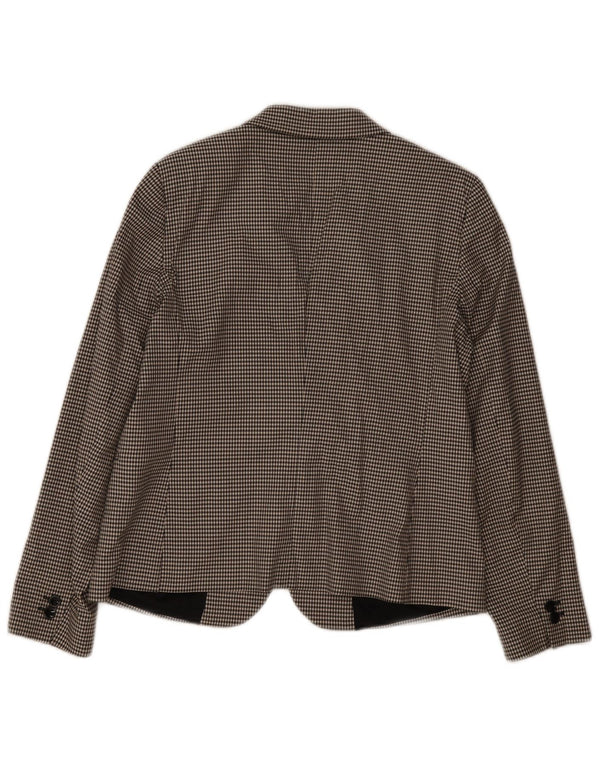 Massimo Dutti Chaqueta Blazer De 2 Botones Mujer EU 44 XL Pata De Gallo Negra