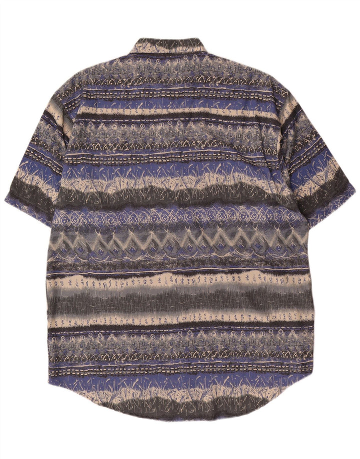 Camisa St. Bernard Hombre Manga Corta Viscosa Rayas Mediana Multicolor
