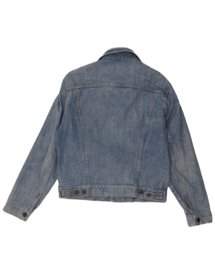 Vintage hombres chaqueta de mezclilla Reino Unido 38 azul medio