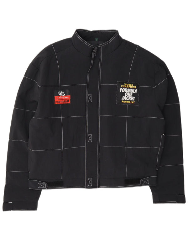 Parmalat Chaqueta de carreras con gráfico de Fórmula Uno para hombre UK 42 XL Azul marino a cuadros