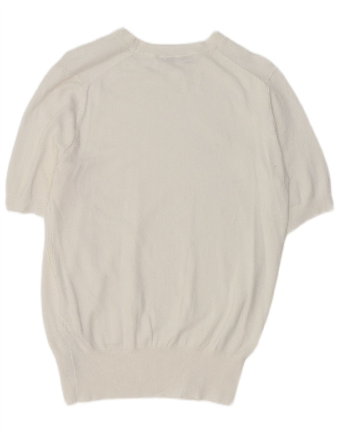 Zara Mujer Blusa Manga Corta Top Grande Viscosa Blanco