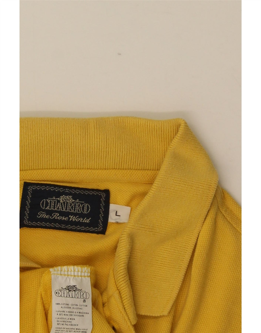 Polo Charro Hombre Grande Amarillo Algodón