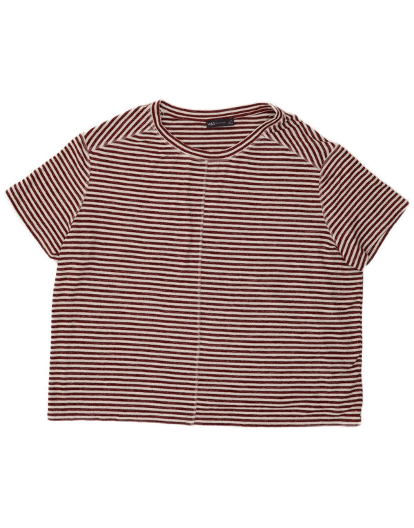 Marks & Spencer Camiseta extragrande para mujer UK 40 XL Rayas burdeos