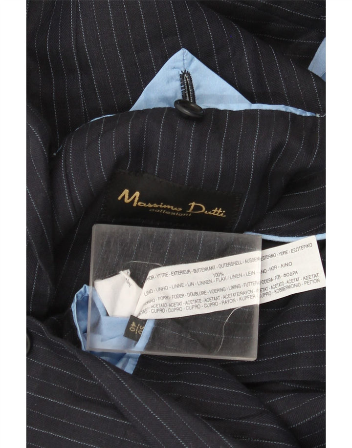 Massimo Dutti Chaqueta Blazer De 2 Botones Para Hombre Talla 50 2XL Azul Marino Raya diplomática