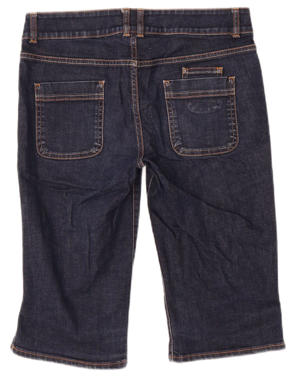 Marks & Spencer Bermudas vaqueras para mujer UK 8 Small W30 Algodón azul marino
