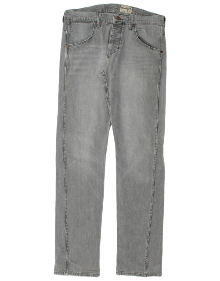Wrangler Vaqueros rectos Crank para hombre W34 L36 Algodón gris