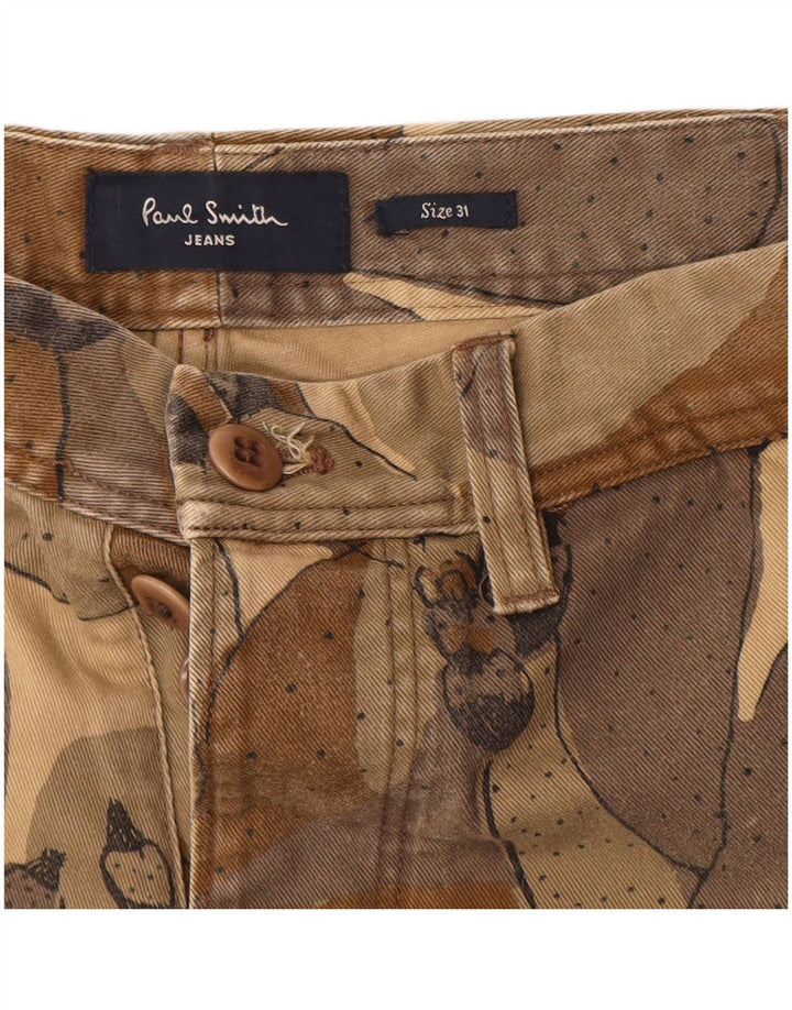 PAUL SMITH Pantalones cortos casuales gráficos para hombre W31 Algodón caqui medio